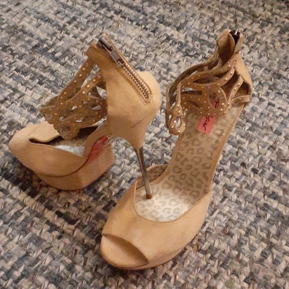 BETSY Johnstone size 10 leather platform shoes - Picture 4 of 10